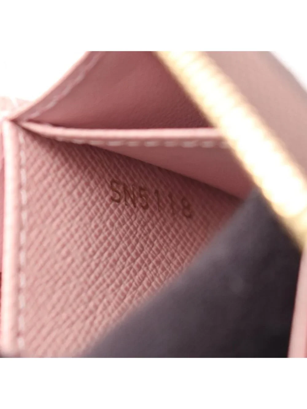 Louis Vuitton Coin Purse Zippy Damier Ebene Rose Ballerine
